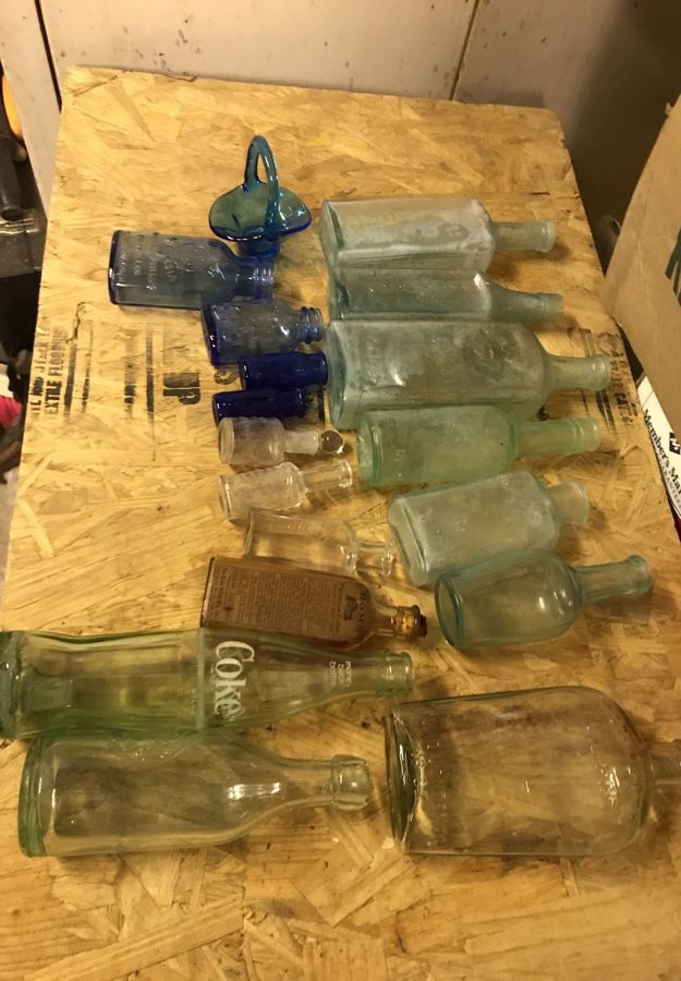 Vintage glass bottles