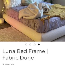 Soft Frame Designs Luna Bed Frame In Dune / Oatmeal