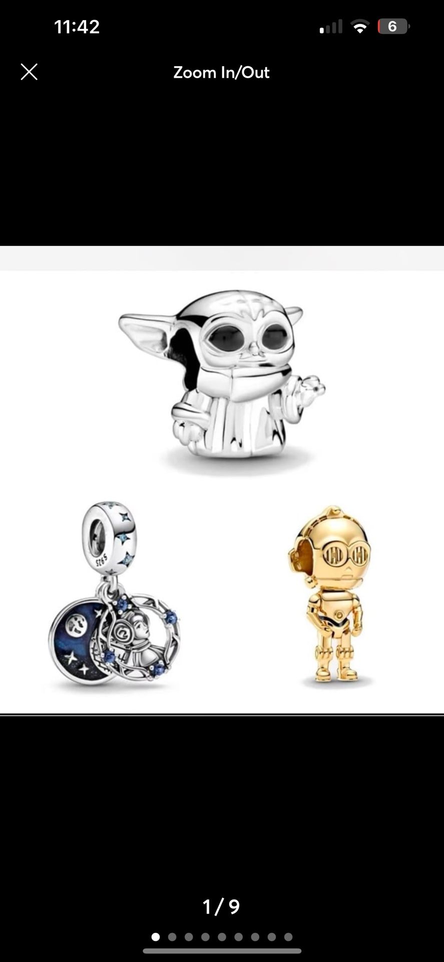 Set Of 3 Pandora Star Wars Charms
