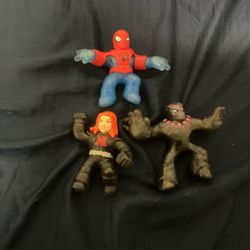 Marvel Goo Jit Zu 3 Pack Spider-Man, Black Widow, Black Panther 