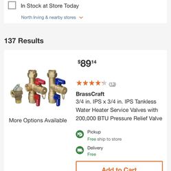 Tankless Water Heater Valve Kit 