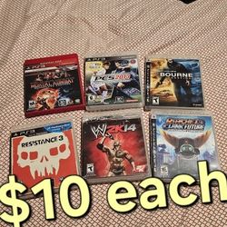 Ps3 Playstation 3 Games ( $10 Each )