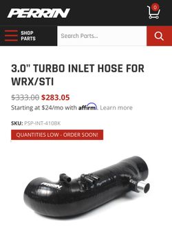 Perrin 3" Turbo Inlet Hose for Subaru 02-07 WRX / 04+ STI / 04-08 FXT