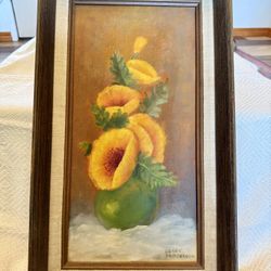 Stunning Vintage Oil Painting Poppies
