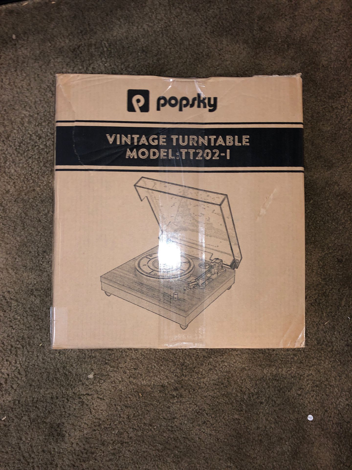 Popsky Vintage Turntable (Open Box - Brand New!)