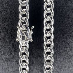 Silver Miami Cuban Link Chain