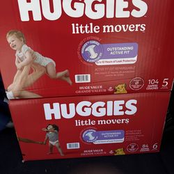 Huggies Diapers SIZE 5&6, $37 Each Box Firm Prices