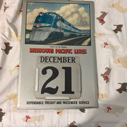 Antique Missouri Pacific Lines Calendar 