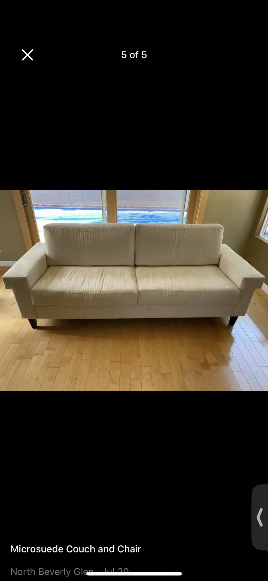 White Suede Couch