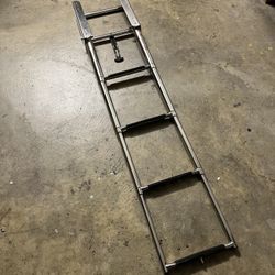 4 Steps Mount Under Platform Telescoping Boat Ladder, Stainless Steel, Heavy Duty