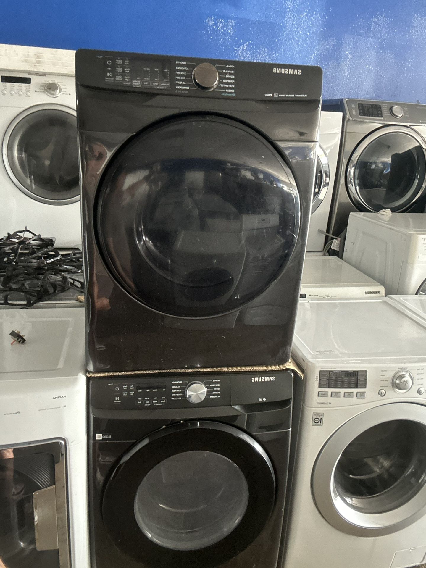 Samsung Black Front Load Washer And Gas Dryer