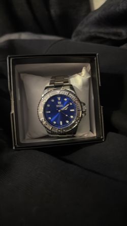 Invicta Silver metal Blue face Watch