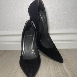 Stuart Weitzman Velvet Heels Pump Black 8