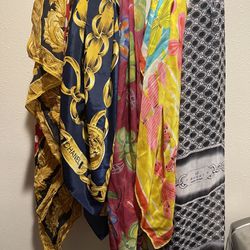 Silk Scarfs Selling As a Lot of 5. Spring Cleaning The Closet