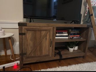 Rustic Barn Door TV Stand Console