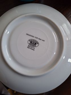 Porcelaine Bavaria germany  pan am vintage  coffee  plate