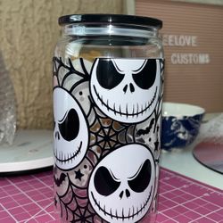 Jack Skellington Glass Cup