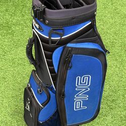 PING Explore Cart Golf Bag|  Blue/Black | 4-Way Divider Top