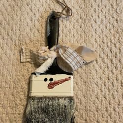 Hand Painted Snowman Paintbrush