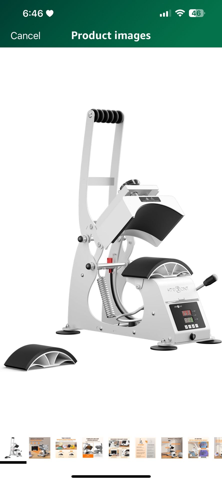 HTVRONT Hat Press Machine - Hat Press Heat Machine for Caps with 2 Platens & Caps Stretcher, White Hat Heat Press Machine for Caps with Memory Mode an