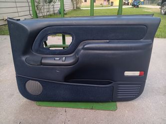 95-99 GM SUV Navy Blue Passenger RH Front Interior Door Trim Panel OEM Switch OE