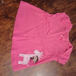 Garanimals Pink Onesie With Monkey/ Giraffe On The Front 