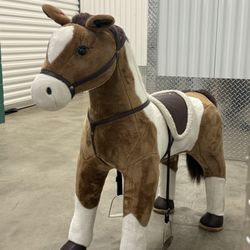 Giant 39”  Sit On Plush Horse with Real Horse Sounds Affects