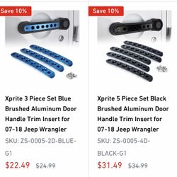 Jeep Wrangler Handle Inserts