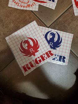 (2)Ruger Fire Arm Decal 