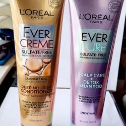 L'Oreal Ever Pure Shampoo + Ever Creme Conditioner 8.5 oz.


