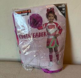 Spooktacular Creations Girls' Cheerleader Costume, Long Sleeve Cheerleader Outfit for Halloween Costume Size M 8-10 Years
