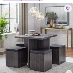 Grey Square Table For 4 