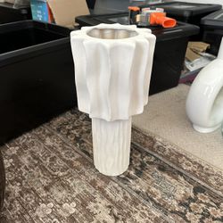 White Ceramic Modern Vase