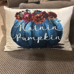 Morning Pumkin Feather Pillow Case 
