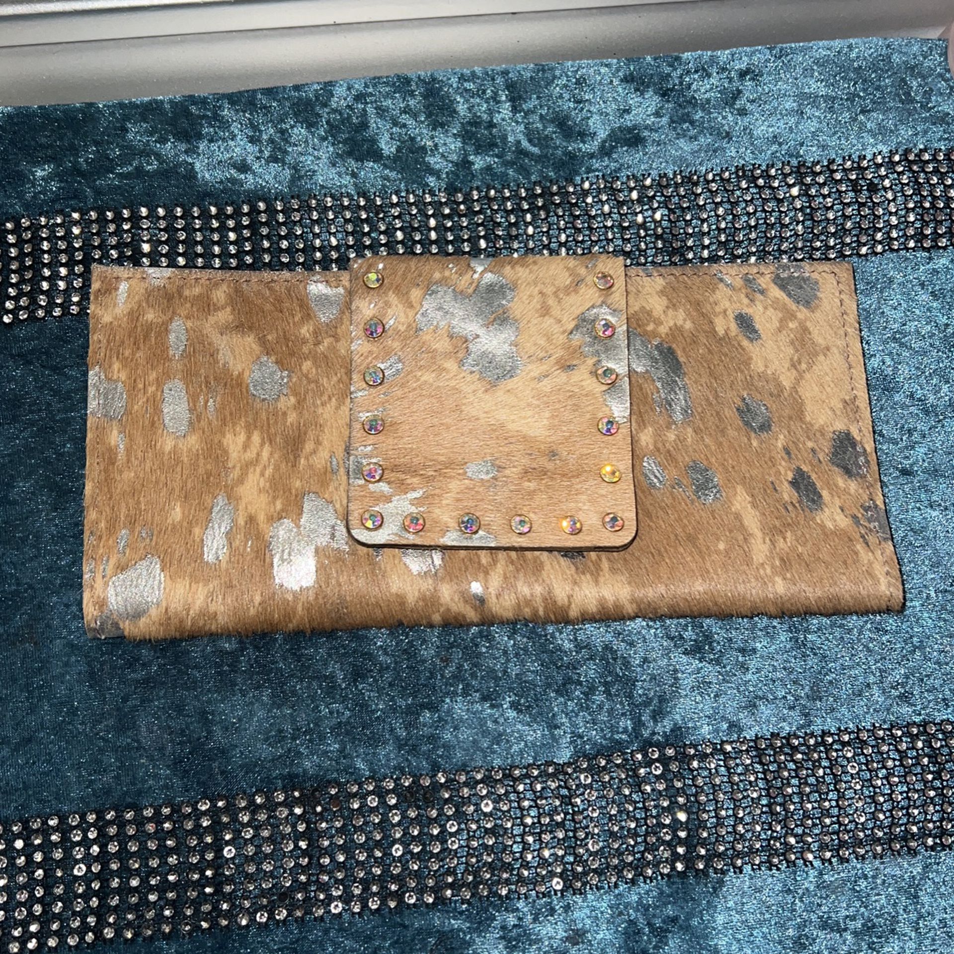 New Leather Wallet Acid Wash 