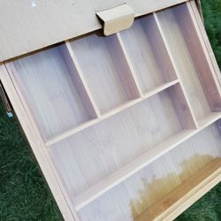 Bamboo Expandable Cutlery Tray  NIP