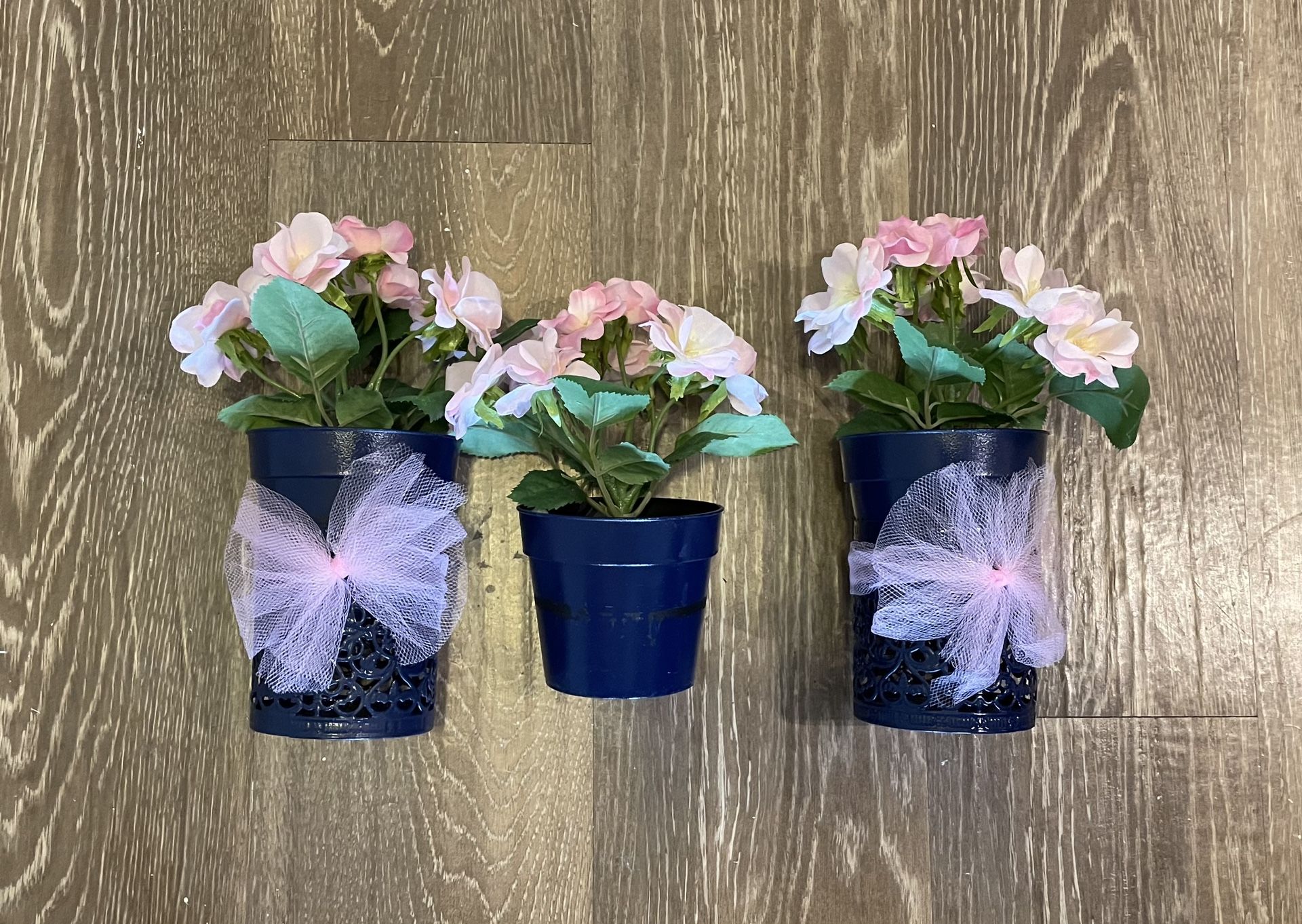 Pink Flowers Decoration Pots