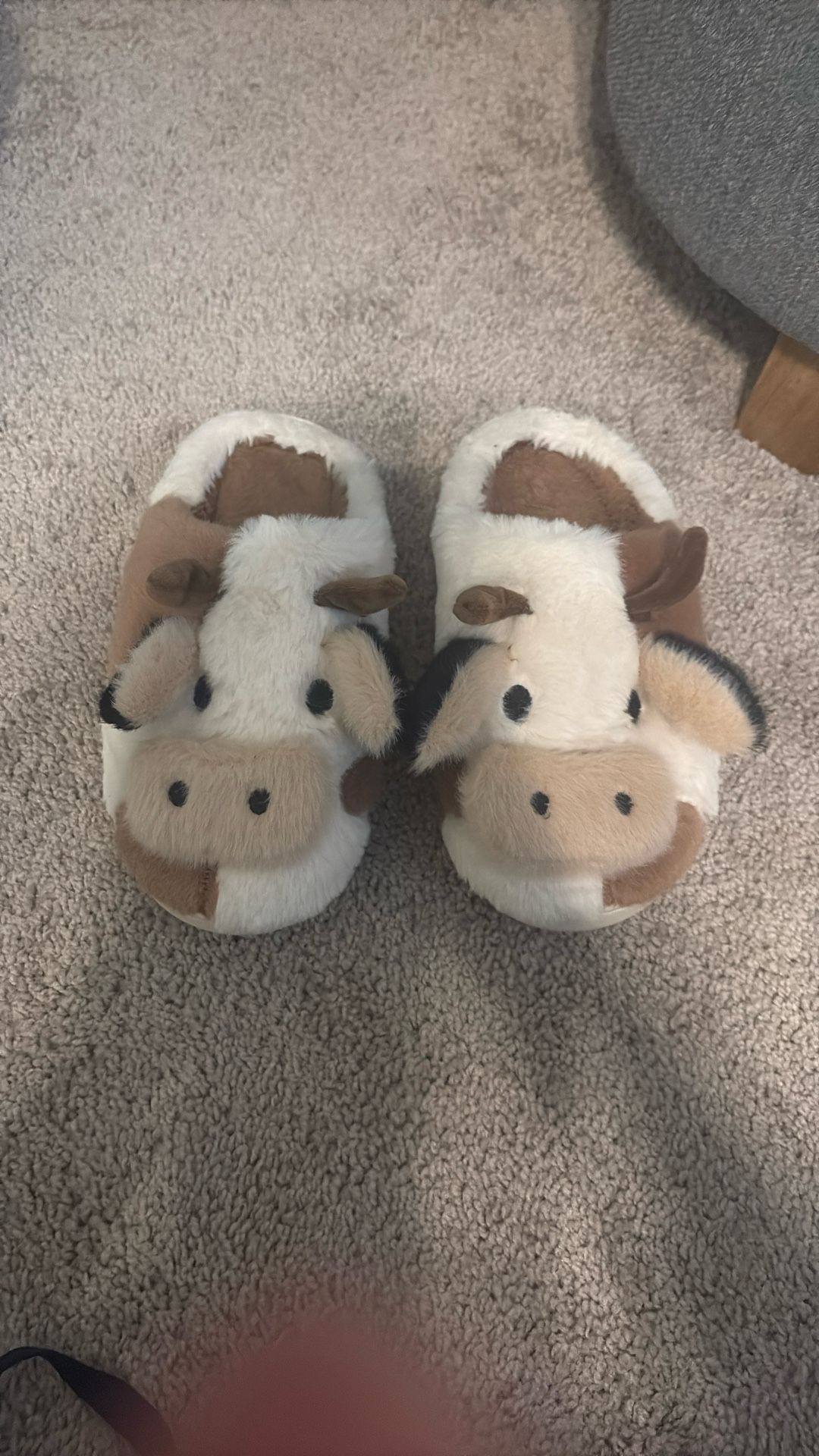 Fluffy Cow Slippers