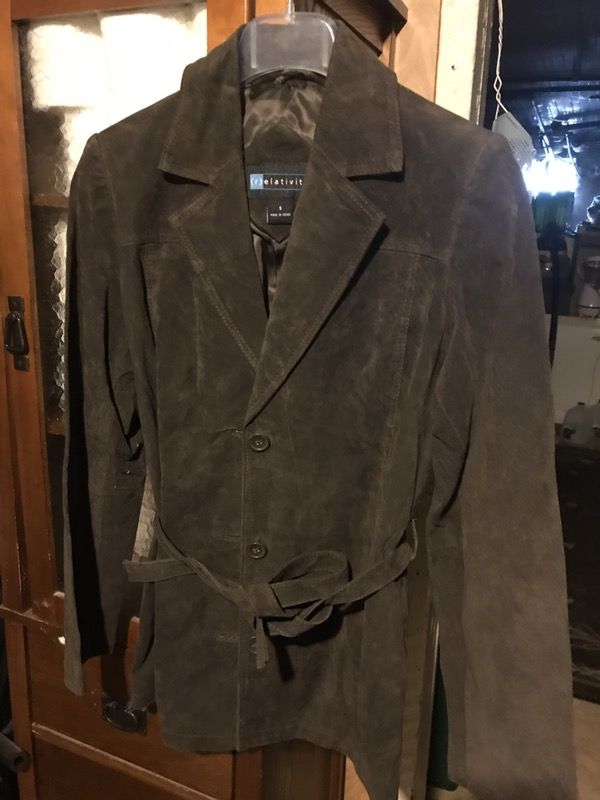 Suede leather jacket new w/ tags