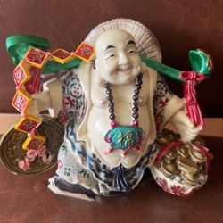 Vintage Laughing Lucky Buddha statue