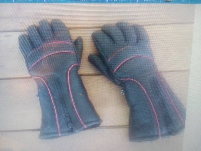 SUPER NICE XL GAUNTLET TYPE FUR LINED LEATHER GLOVES