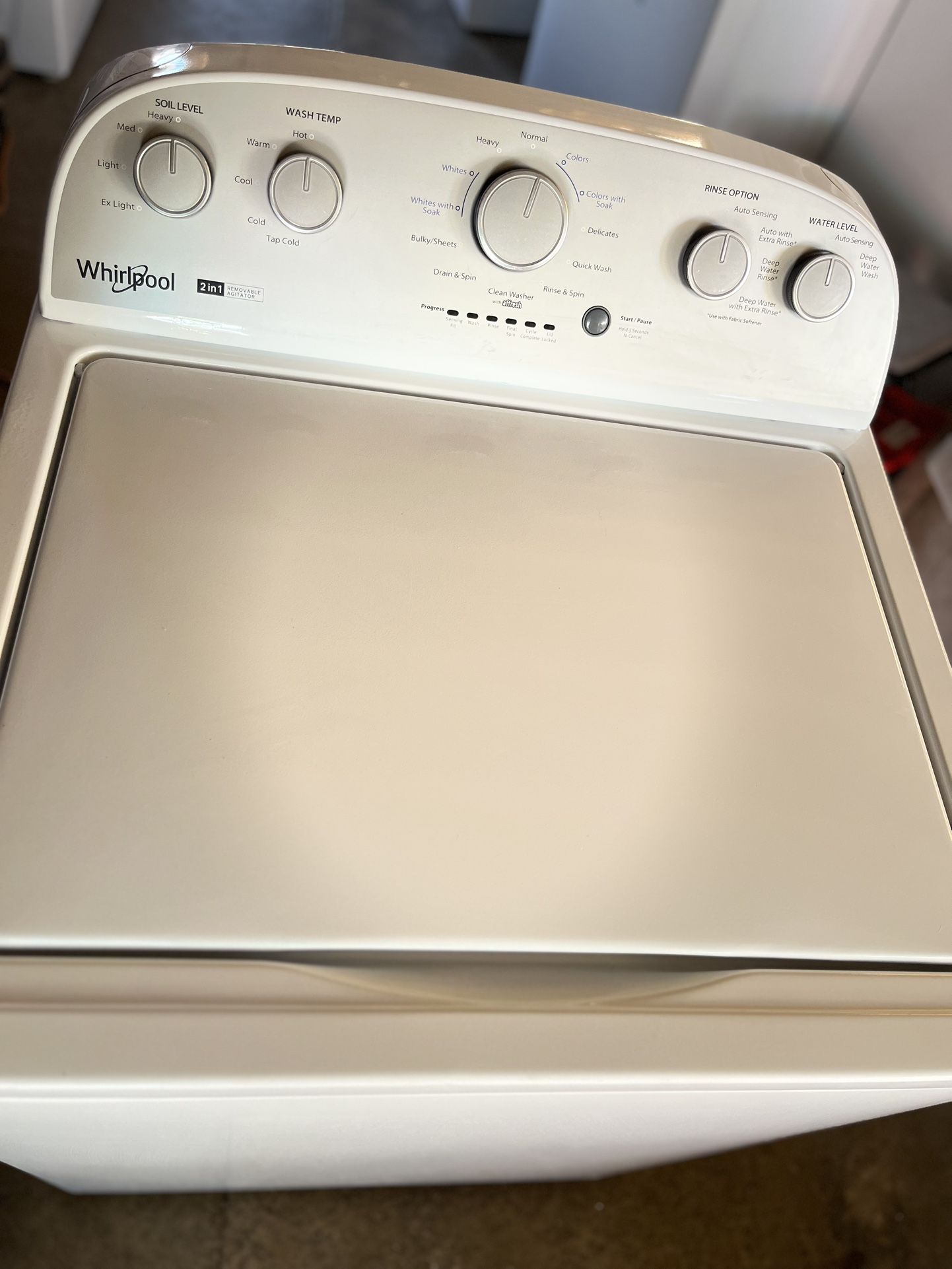 Whirlpool 2-1 Removable Agitator Washer 3.8 Cuft Free Delivery 