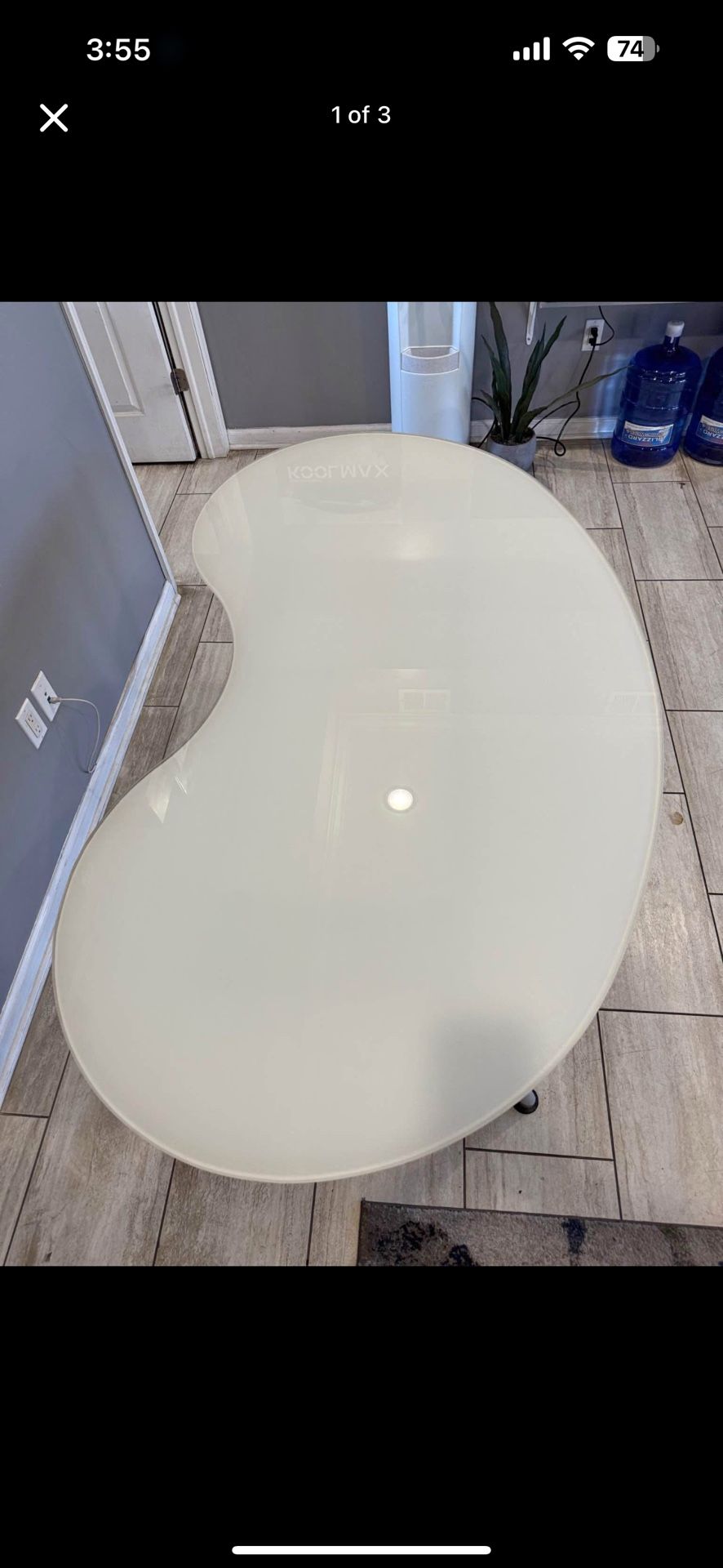 Bean Glass Table Desk