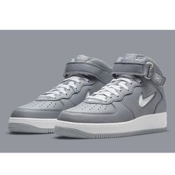 Nike Air Force 1 Mid QS Shoes "NYC" Cool Grey White DH5622-001 Men's Size NEW