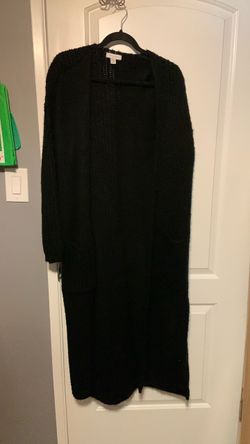 Topshop long black cardigan Size XS runs big