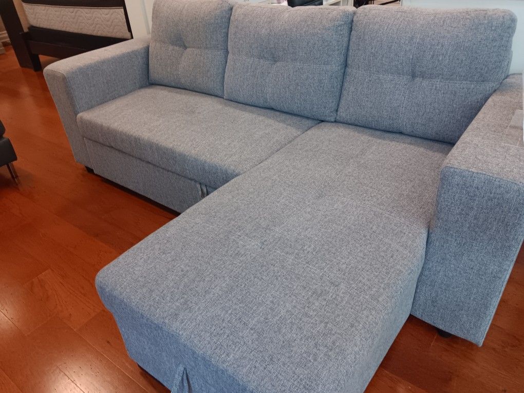 *Great For Airbnbs!!!*---Monaco Fabric Sleeper Sofa W/Adjustable Chaise---Delivery And Financing Available😎