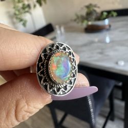 Ethiopian Fire Opal Ring