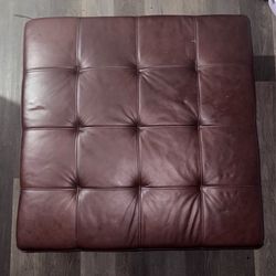 Leather ottoman