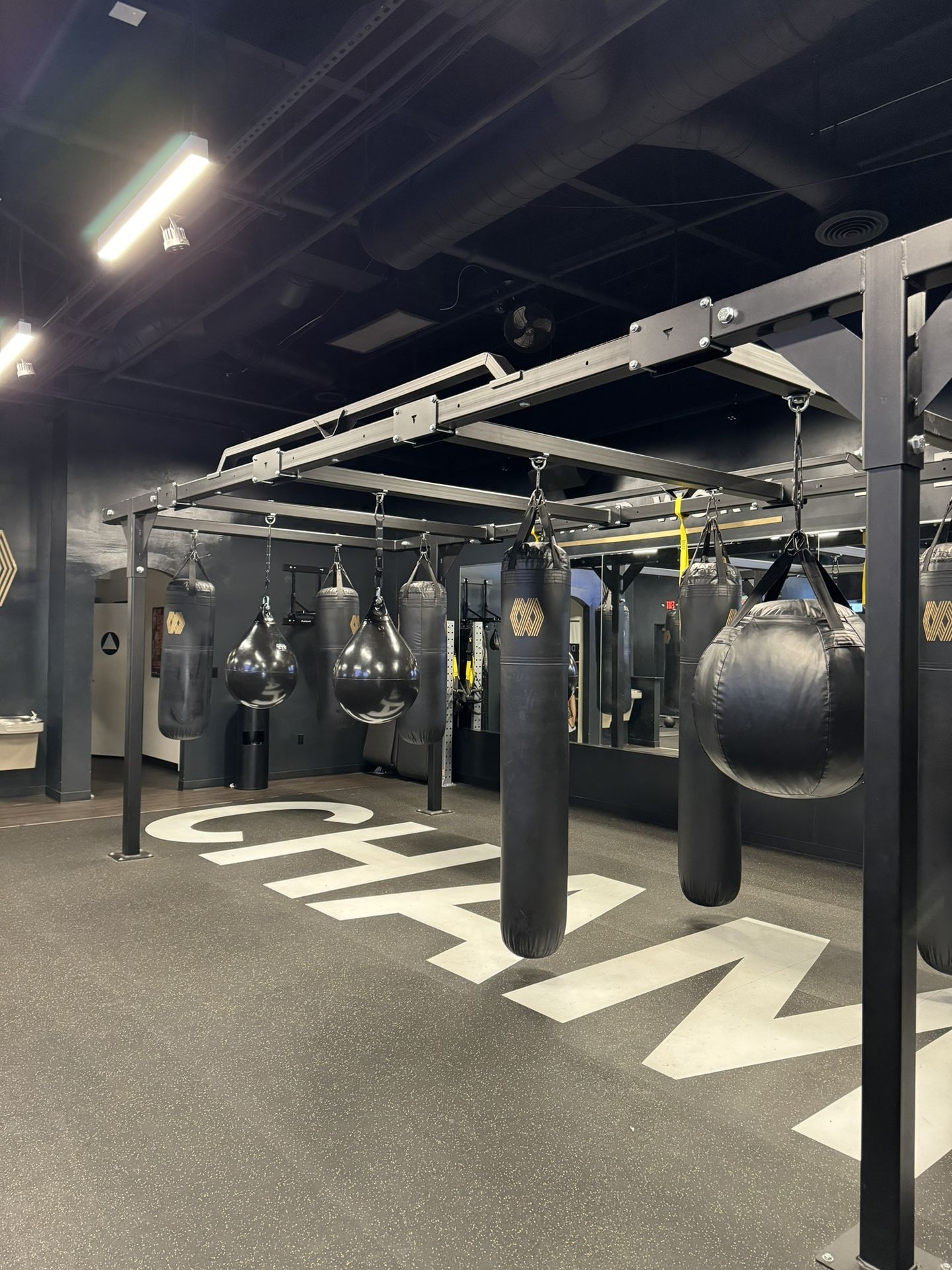 Boxing Bag cage + Punching Bags 