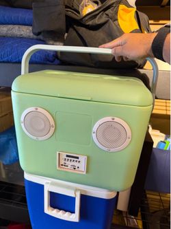 Retro green cooler speaker